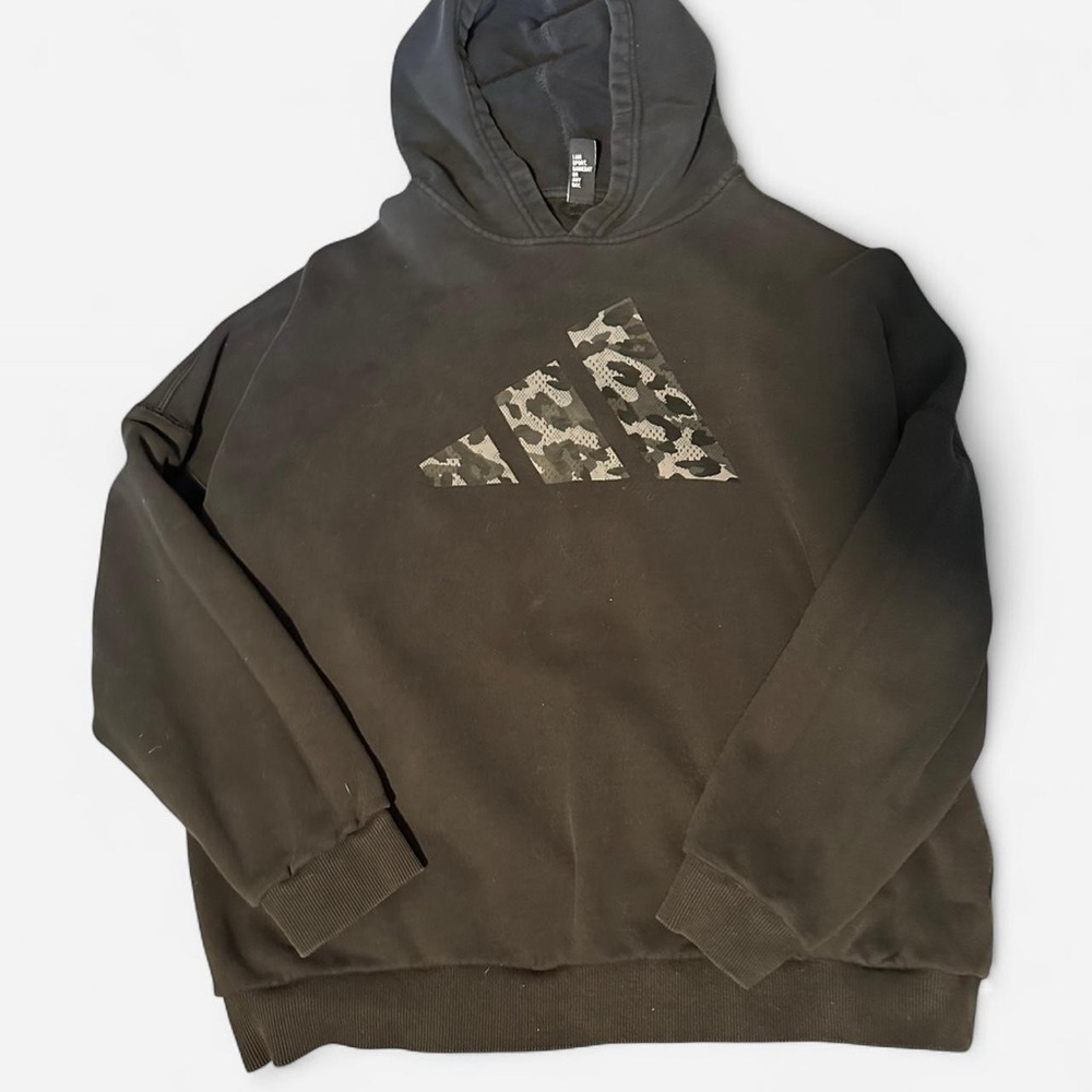 Adidas Black Sweater Casual Cotton Blend